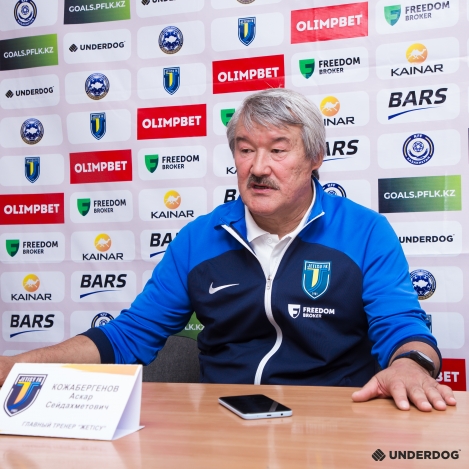 Главный тренер «Жетысу» Аскар Кожабергенов прокомментировал матч с «Кайратом»
